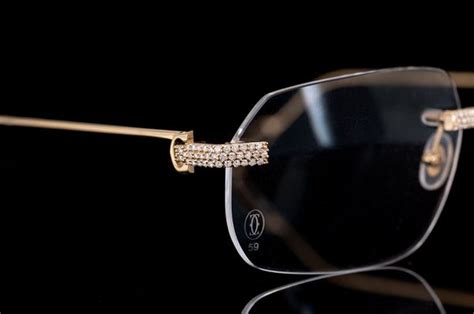 cheap iced out cartier glasses|clear cartier diamond cut glasses.